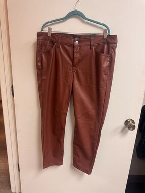 torrid Faux Leather Pants in Cognac Brown